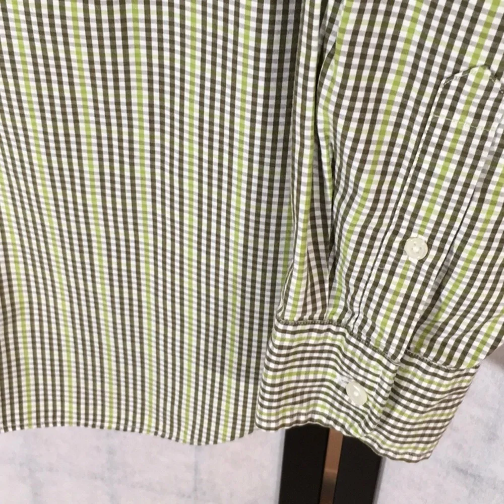 J. Crew green plaid shirt